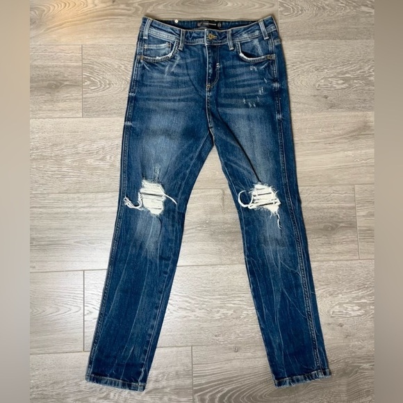 ZARA Trafaluc Denimwear High Rise Ankle Jeans - Picture 2 of 5